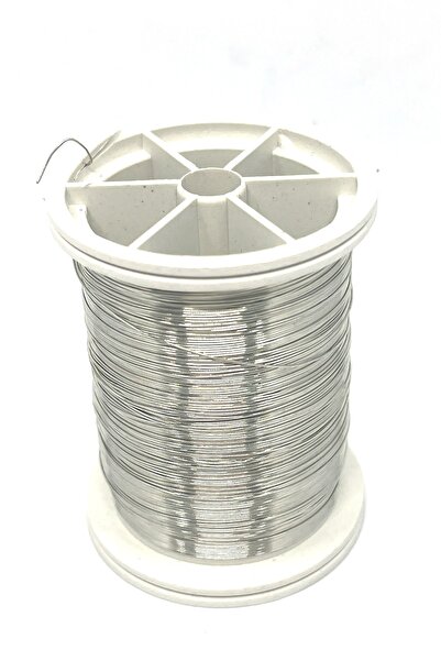 Tahtakaledeyim Bakır Tel, Çiçek Teli Gümüş Renk, 0,30 Mm 48 Metre