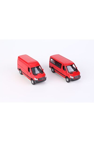 WELLY مجموعة مرسيدس سبرينتر مكونة من قطعتين من طراز Diecast Pull Drop باللون ...