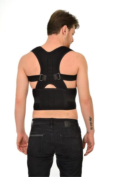 İNCEYAŞAM Unisex Μαύρος Λεπτός Κορσές Όρθιας Στάσης