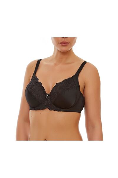 MİSS CLAİRE Kadın Siyah Balenli Toparlayıcı Sütyen 12-741