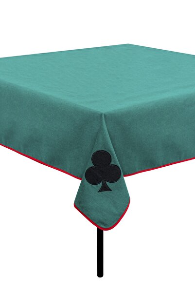 Homaks مفرش طاولة ألعاب مطرز بقماش الجوخ المربع مقاس 180 سم