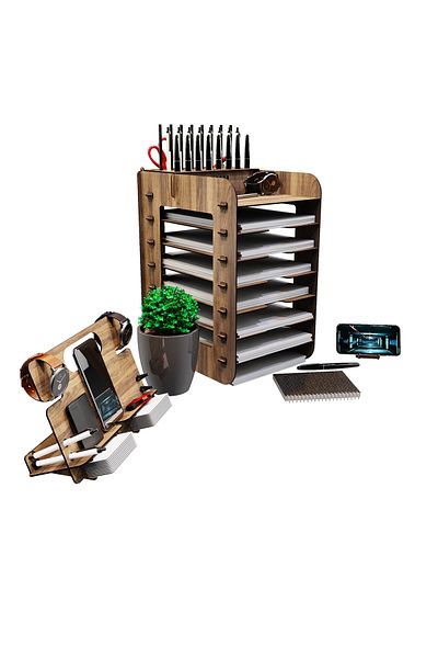 KUK Design Комплект от 3 органайзера за документи Robinia A4