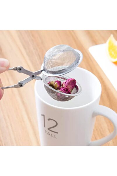 Elysian مشروب الشاي العملي - مقص مصفاة الأعشاب بمشبك من الفولاذ المقاوم للصدأ