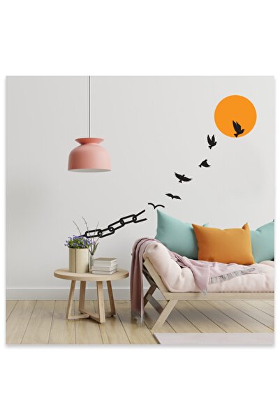 Sticker Sepetim ملصق حائط للطيور الطائرة الشمسية على الطراز الاسكندنافي