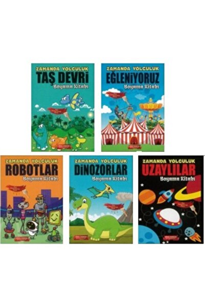 GÖNÜL YAYINCILIK Zamanda Yolculuk Boyama Seti 5 Kitap