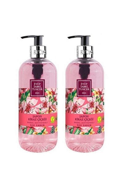 Eyüp Sabri Tuncer Japanese Cherry Blossom Natural Olive Oil Liquid Soap 500 Mlx2 Pieces Est Japanese Cherry
