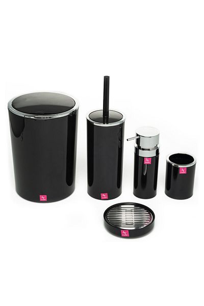 Prima Nova Primanova Lenox 5-Piece Bathroom Accessory Set - Black