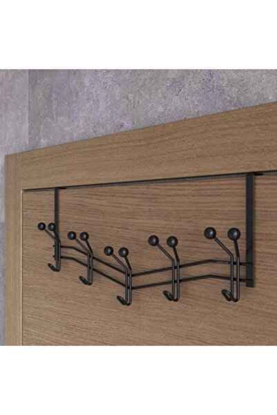 Teknotel 5'li Kapı Arkası Askılık - Siyah