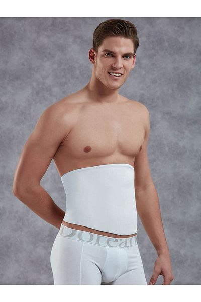 Doreanse Cotton White Men's Waist Corset