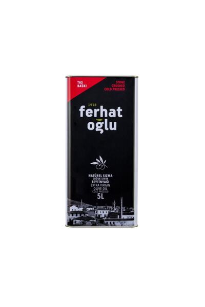FERHATOĞLU Natürel Sızma Soğuk Sıkım(taş Baskı) Zeytinyağı 5 Litre