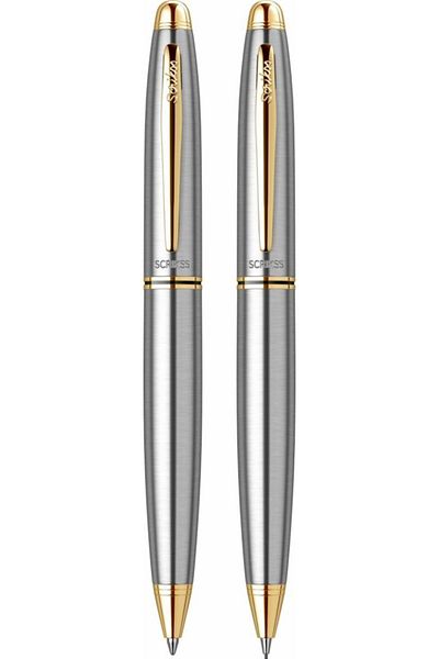 Scrikss Knight Ballpoint & Pencil Set Gold Chrome 88