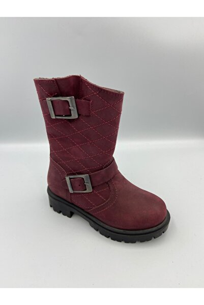 HAPPY WALK Girl's Burgundy Daily Leather Boots 439