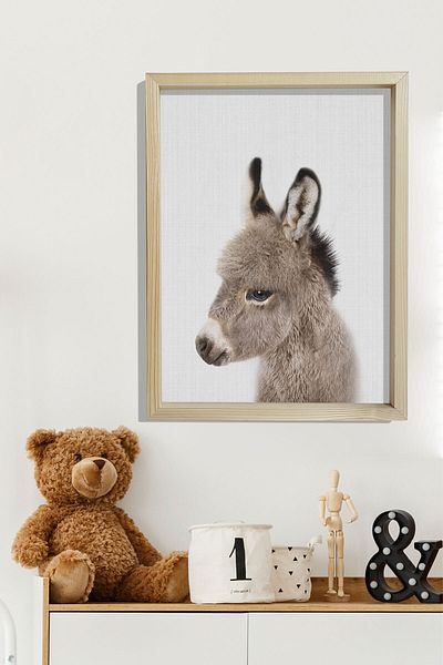 Dekor Loft Tablou de perete pentru camera bebelușilor și copiilor cu cadru de pin natural