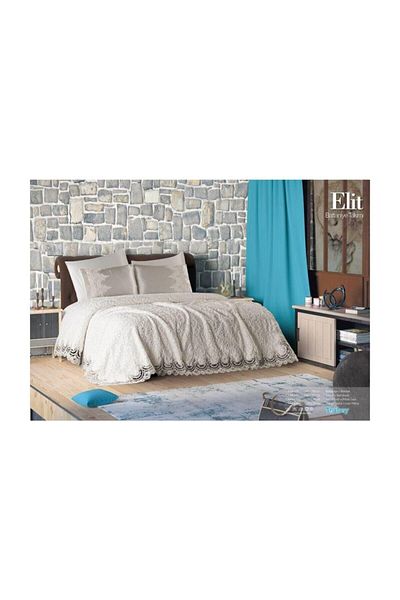 Armes Home Armes Blanket Set Double with Elite Laces Cream