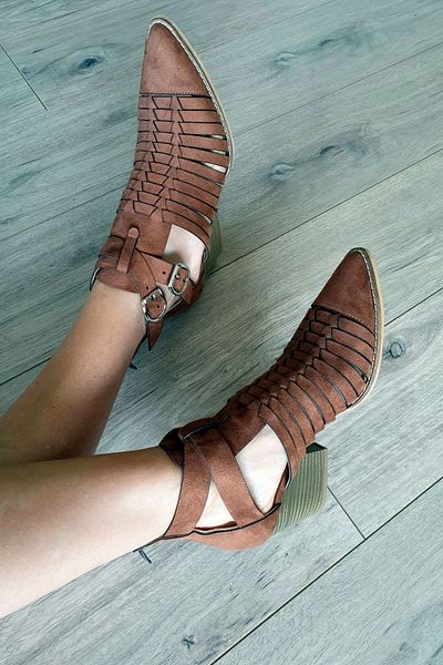 Topukla Footwear Γυναικείες καλοκαιρινές μπότες από καστόρι 019 1007