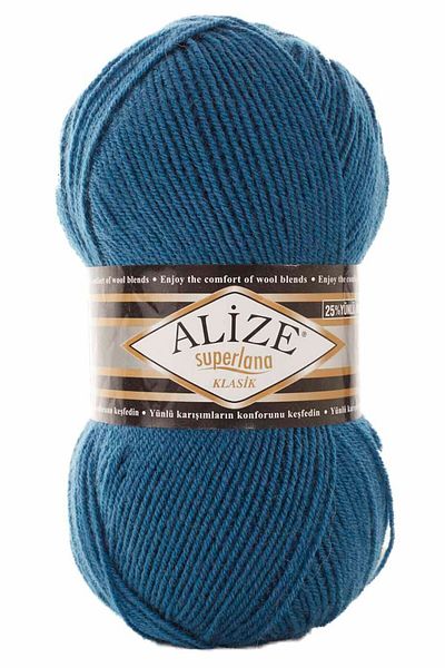 Alize Superlana 403 Port Blue - 100 Gr.Hand Knitting Yarn