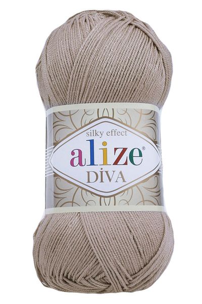 Alize Diva 167 (μπεζ) Amigurumi Πλεκτό Σχοινί Χεριού 1 Τεμάχιο