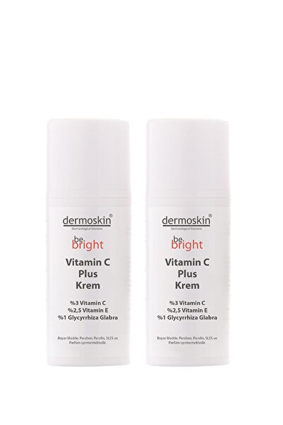 Dermoskin Be Bright  Ve Nemlendirici Vitamin C Plus Krem 33 ml 2'li Avantaj P...