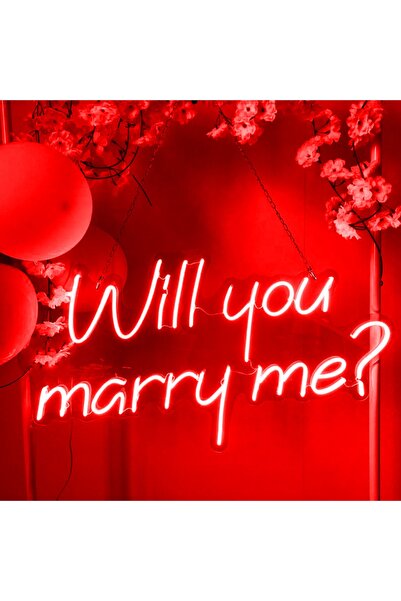 Neptün Neon Design Will You Marry Me? Neon Led Tablo