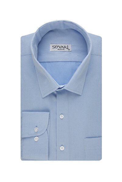 SÜVARİ Armür Desenli Beyaz Erkek Gömlek