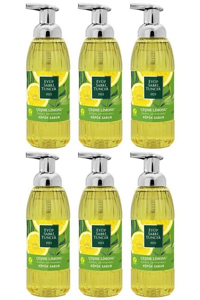 Eyüp Sabri Tuncer Fountain Lemon Foam Soap with Olive Oil 500ml X 6 Pieces