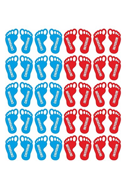 hepenuygun Iniyorum Çıkıyorum Ayak Izi Sticker 20 Çift