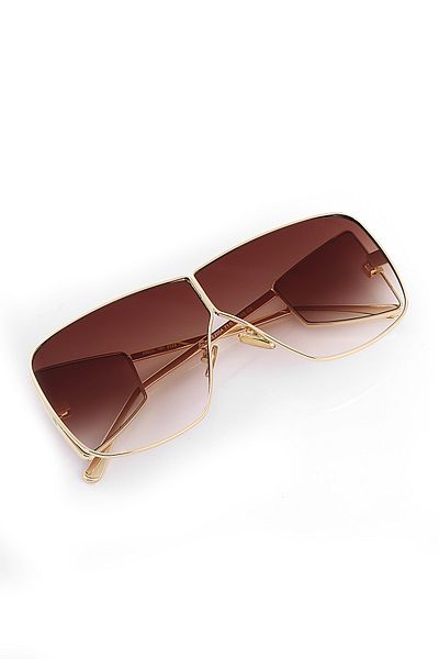 Angel Eyes ae2004c3b4448 Gold Color Frame Brown Square Gradient Unisex Sunglasses