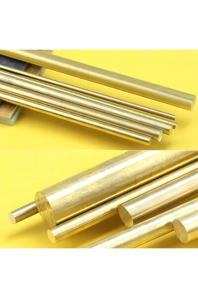 Sektör Metal Pirinç Çubuk Içi Dolu Yuvarlak Mil Saf 50 cm 6 mm