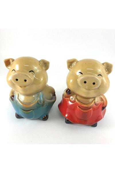 ArtemisSeramik Mutlu Domuzcuklar Kumbara Piggybank