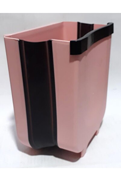 abnturk Katlanabilir Dolaba Asılabilir Mutfak Banyo Için Pembe Çöp Kovası