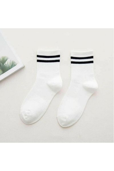 MinaCarin 6 Συσκευασίες Unisex Μικτές Ριγέ Κάλτσες Τένις