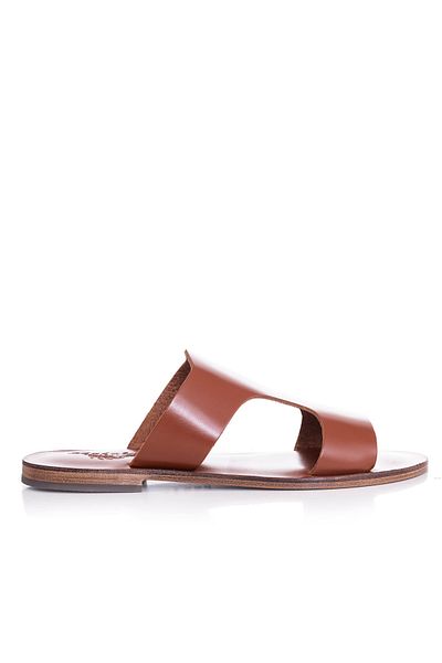DaphneSandals شبشب نسائي مصنوع يدويًا من الجلد الطبيعي باللون البني - 2804