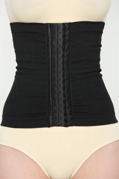 Elit Life 975 Women's Belly Tightener Waist Corset with Agraffiti Black -  Trendyol