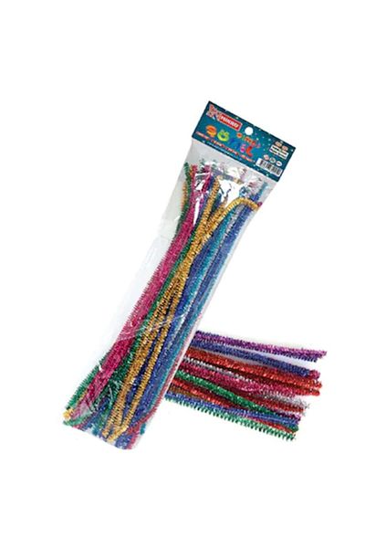 Mikro Silvery Chenille Mixed Color 30 Cm 25 Pieces