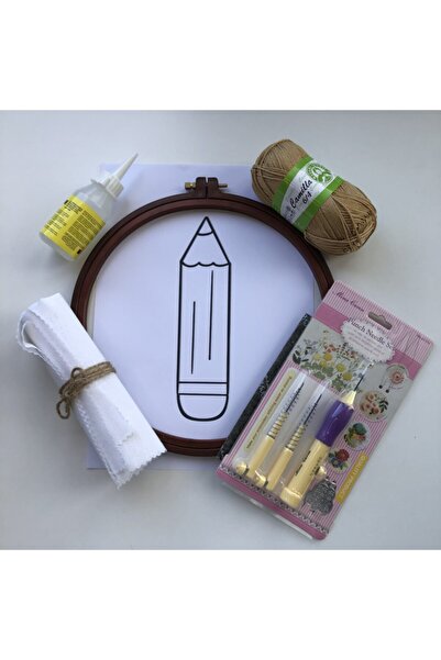Tahayyüls Tasarım Atölyesi Punch Nakışı Başlangıç Kiti Bej Kalem