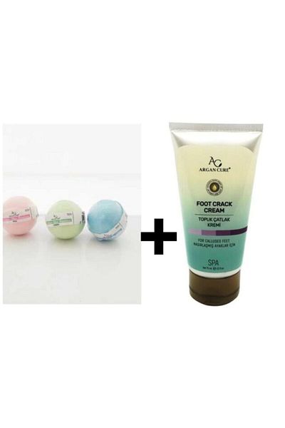 Argan Cure Pedicure Ball and Care Cream - 3 Pieces