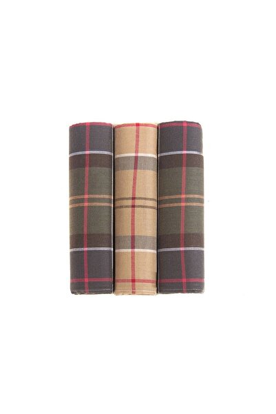 Barbour Erkek Karışık Desen Tartan Mendil Set Ta11 Tan