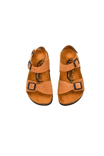 Moosefield Kids Bayan Kahverengi Hakiki Deri Sandalet
