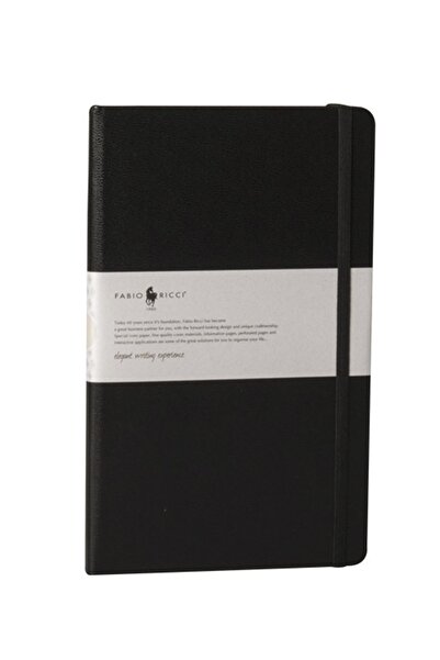 Fabio Ricci Elio 13x21cm Kareli Siyah Defter