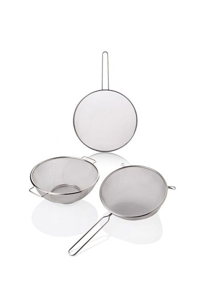 5DM 3-Piece Stainless Steel Strainer and Oil Splash Set