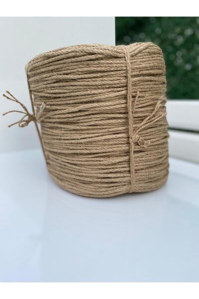 EBA Altın 4 Mm 50 Metre Jut Ip Kendir Halat Urgan Dekoratif Hasır Ip