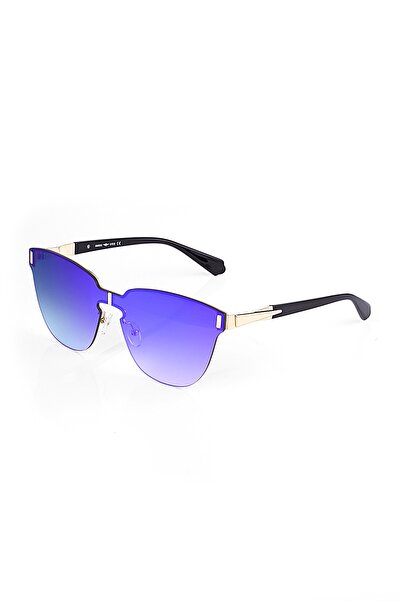 Angel Eyes Ae0032c4b4394 Blue Mirrored Cat Eye Solid Rimless Women's Sunglasses