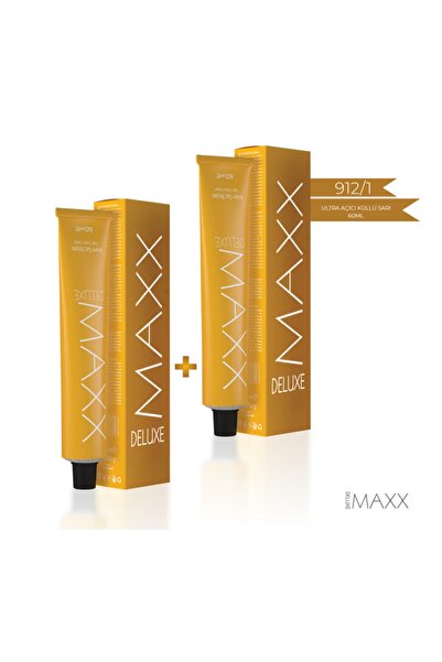 MAXX DELUXE 912.1 Ultra Açıcı Küllü Sarı 2'li Krem Tüp Boya