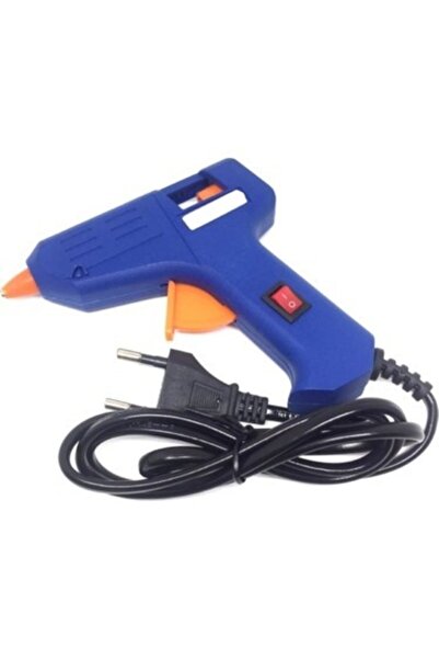 hanec Mavi Koruma Anahtarlı Sıcak Silikon Tabancası ve Mum Silikon 10 Adet