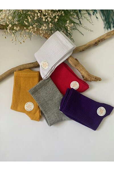 çorapdunyam Унісекс 5-пари кольорових прямих тенісних шкарпеток Dz8877