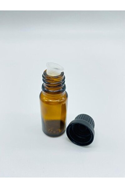 CAMBURADA CAMGEN Düz Kapak Kör Tıpalı Cam Amber Şişe 10 ml 10 Adet