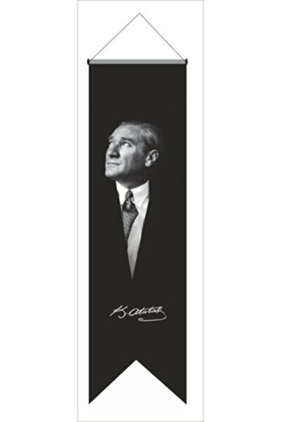Siyah Atatürk Posteri 50x200 Cm