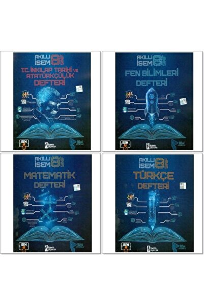 İsem Yayıncılık Isem Türkçe-matematik-fen Bilimleri-inkılap Tarihi Akıllı Defter Seti