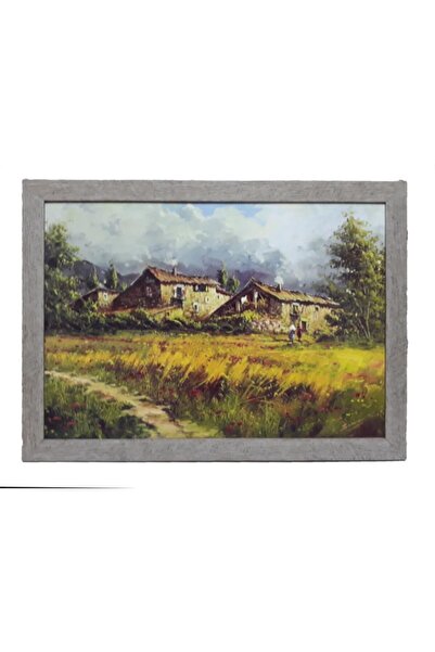 abnturk Gri Renkte 52x39cm Ebatında Ahşap Kaliteli Çerçeve