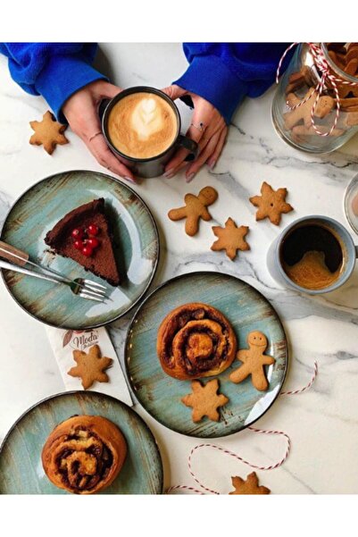 Bonna Porselen 6 Adet Madera Bonna Düz Sunum Tabağı 30cm